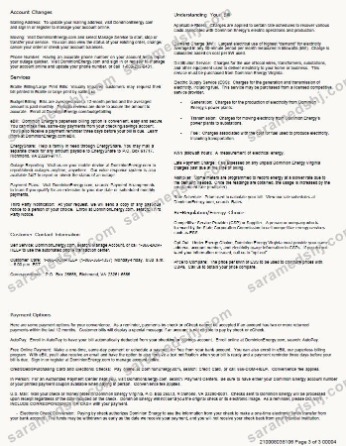 USA Dominion Energy utility bill template in Word and PDF formats, 3 pages, 3rd page
